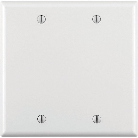 Leviton Leviton White 2 gang Plastic Blank Wall Plate 1 pk 88025-000